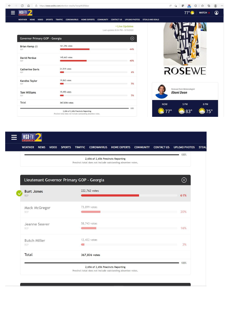 election results